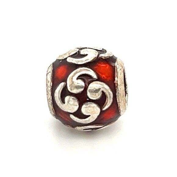 Pandora Red Scroll Charm - Picture 1 of 3